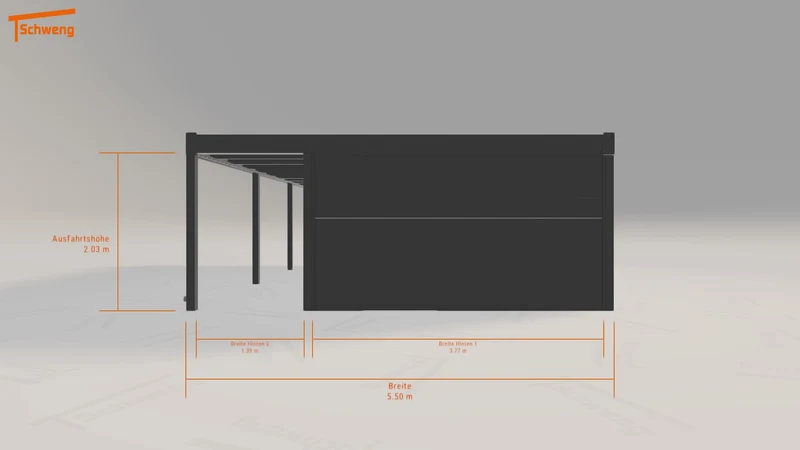 #DE Schweng Flachdachcarport C600 (ID zb4ryv)
