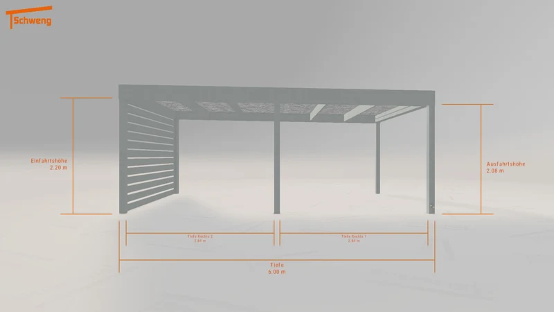 #DE Schweng Flachdachcarport C600 (ID dv8k4b) #MTG