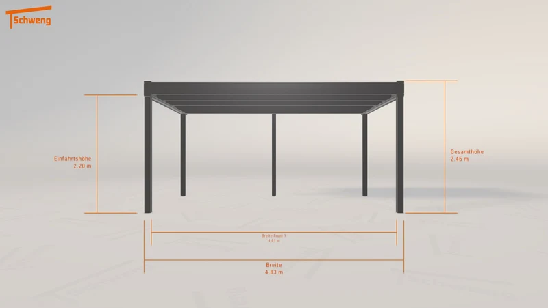 #DE Schweng Flachdachcarport C600 (ID 5md88p) #MTG
