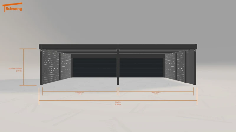 #DE Schweng Flachdachcarport C600+ (ID zb455g) #MTG
