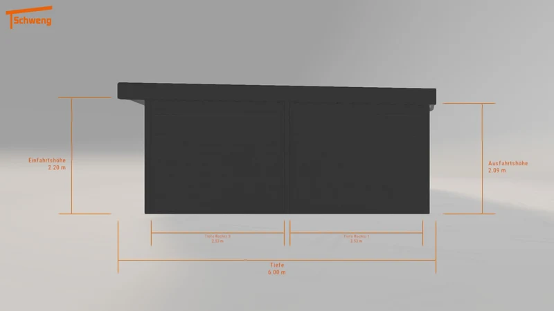 #DE Schweng Flachdachcarport C600+ (ID zb455g) #MTG