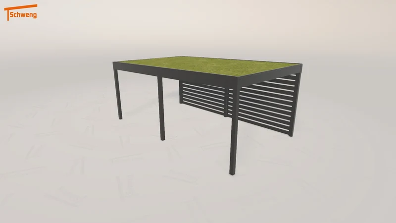 #DE Schweng Flachdachcarport C600+ (ID 779ww2)