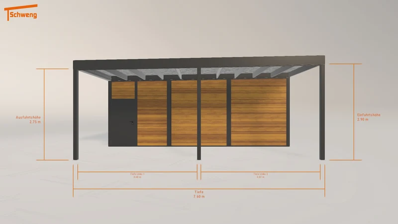 #DE Schweng Flachdachcarport C600 (ID rjkd9n)