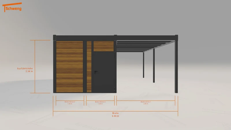 #DE Schweng Flachdachcarport C600 (ID n5nqk3) #MTG
