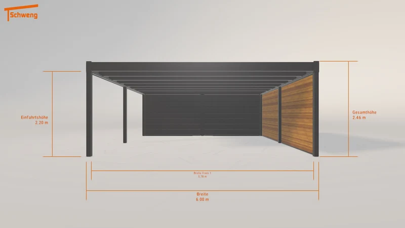 #DE Schweng Flachdachcarport C600+ (ID yg222r) #MTG