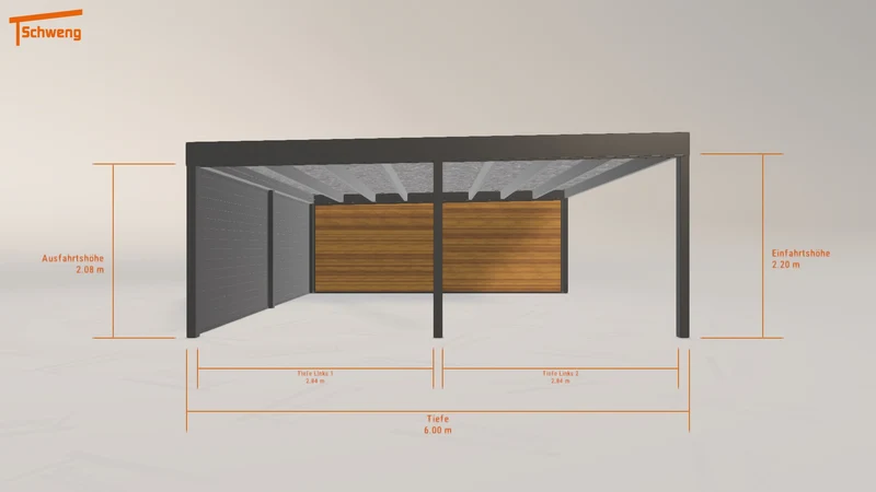 #DE Schweng Flachdachcarport C600+ (ID yg222r) #MTG