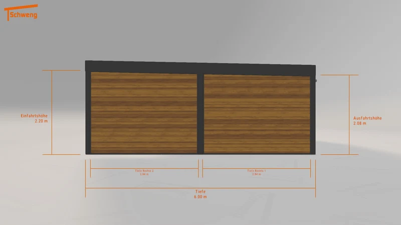 #DE Schweng Flachdachcarport C600+ (ID yg222r) #MTG