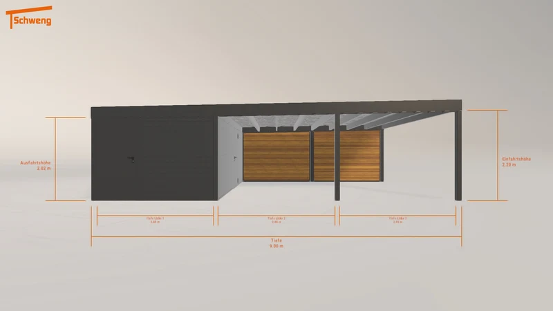#DE Schweng Flachdachcarport C600+ (ID mjqqqj) #MTG
