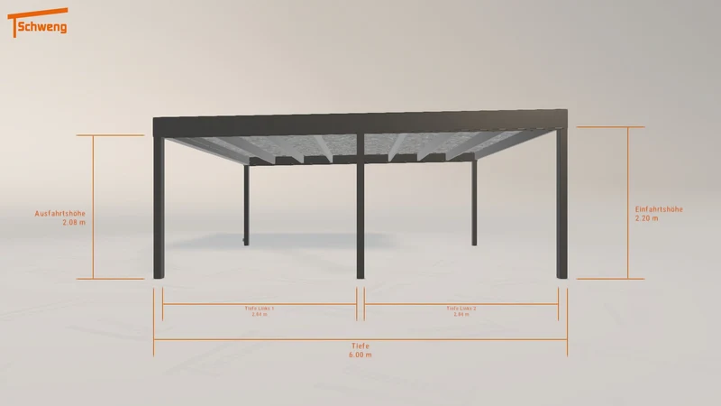 #DE Schweng Flachdachcarport C600 (ID pbd9nv)