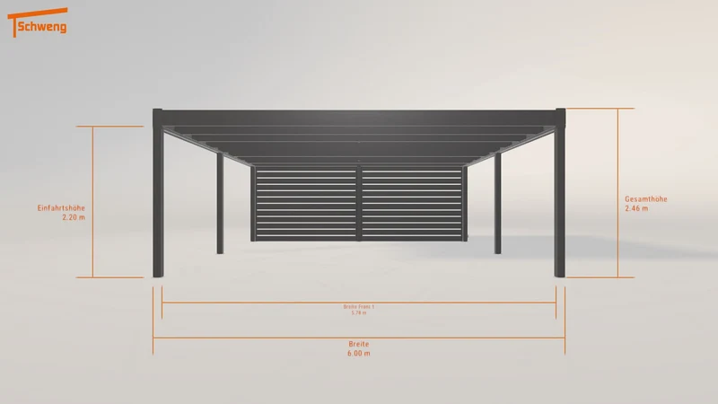 #DE Schweng Flachdachcarport C600 (ID 779wz8) #MTG