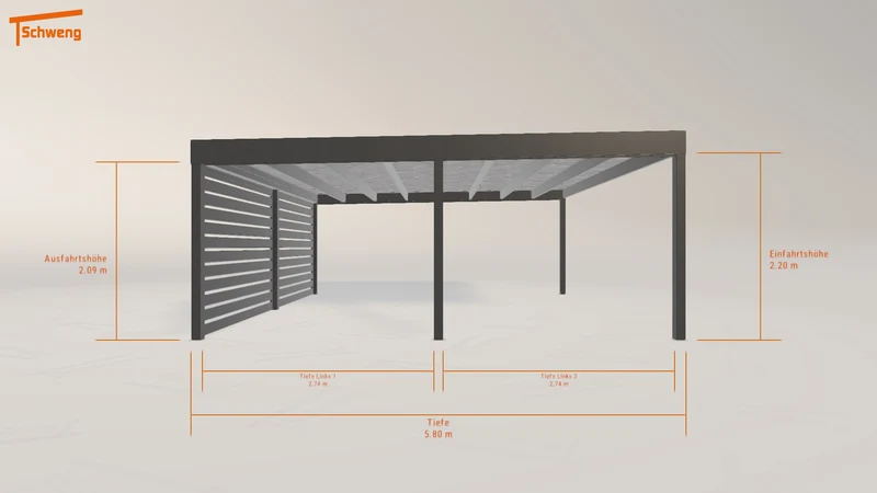 #DE Schweng Flachdachcarport C600 (ID 779wz8) #MTG