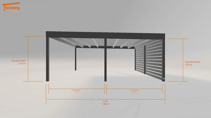 #DE Schweng Flachdachcarport C600 (ID 779wz8) #MTG
