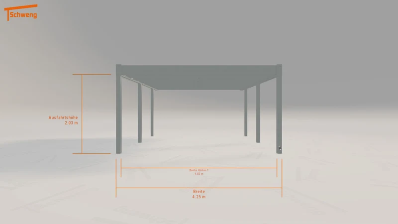 #DE Schweng Flachdachcarport C600 (ID 85yjxx) #MTG