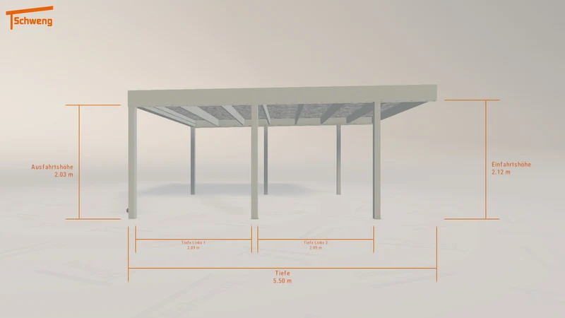 #DE Schweng Flachdachcarport C600 (ID 85yjxx) #MTG
