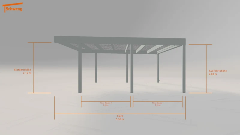 #DE Schweng Flachdachcarport C600 (ID 85yjxx) #MTG