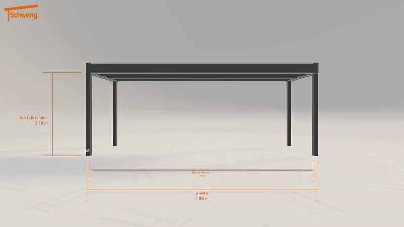 #DE Schweng Flachdachcarport C600 (ID qdn9pz)