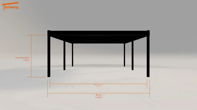 #DE Schweng Flachdachcarport C600 (ID 42kqyg) #MTG