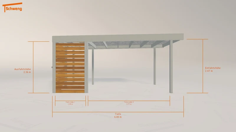 #CH Schweng Flachdachcarport C600+ (ID bk7rzb) #MTG