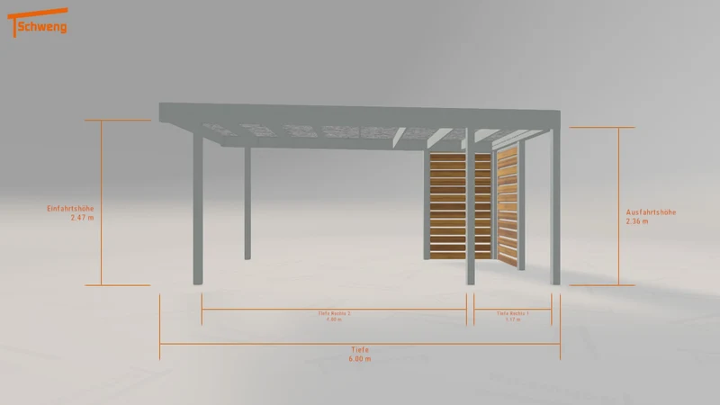 #CH Schweng Flachdachcarport C600+ (ID bk7rzb) #MTG