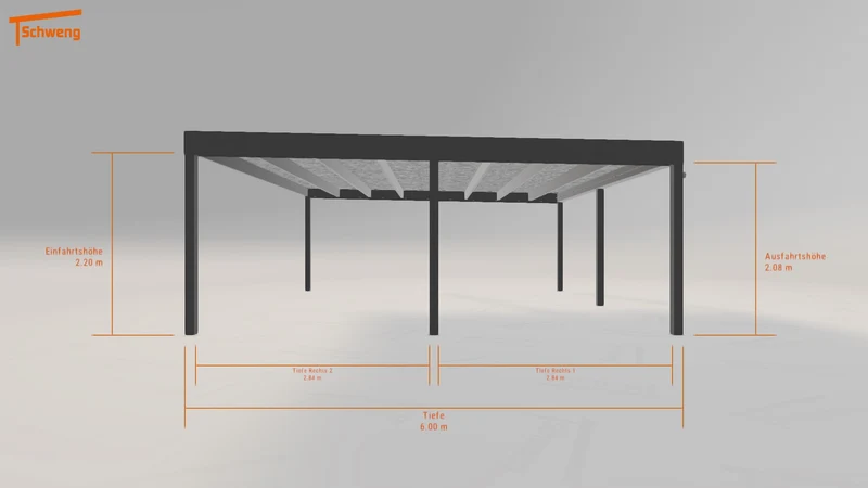 #DE Schweng Flachdachcarport C600 (ID bk7853) #MTG