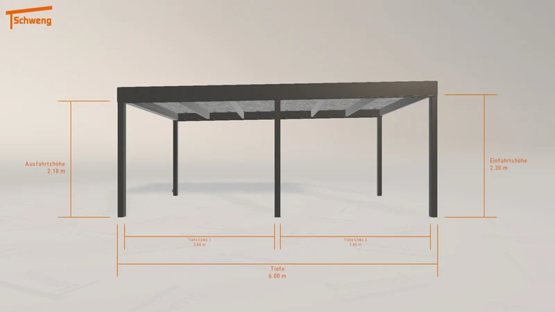#AT Schweng Flachdachcarport C600 (ID g7zbnb)
