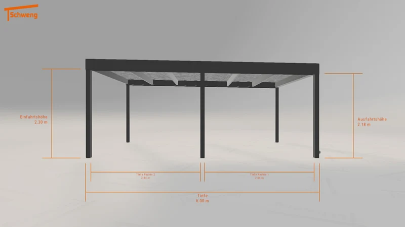 #AT Schweng Flachdachcarport C600 (ID g7zbnb)