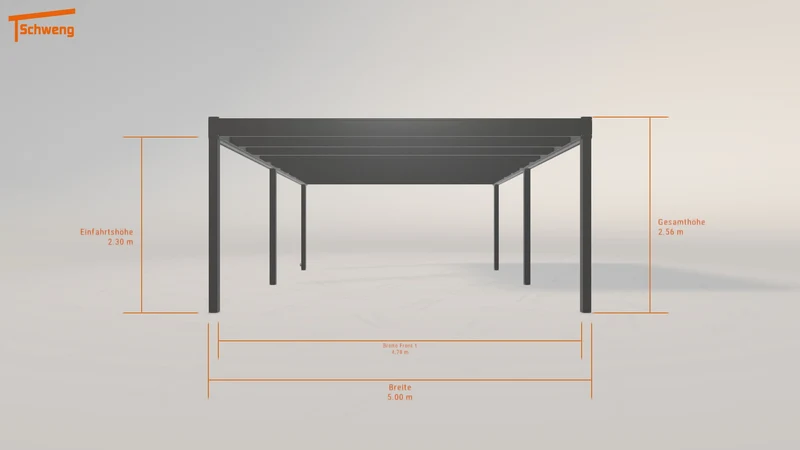 #DE Schweng Flachdachcarport C600 (ID 5mdd8v)