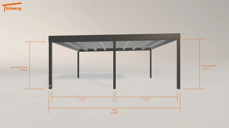 #DE Schweng Flachdachcarport C600 (ID 5mdd8v)