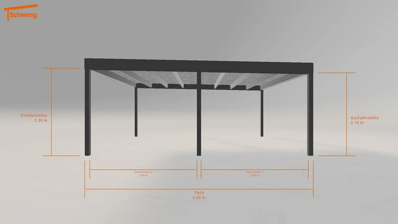 #DE Schweng Flachdachcarport C600 (ID 5mdd8v)