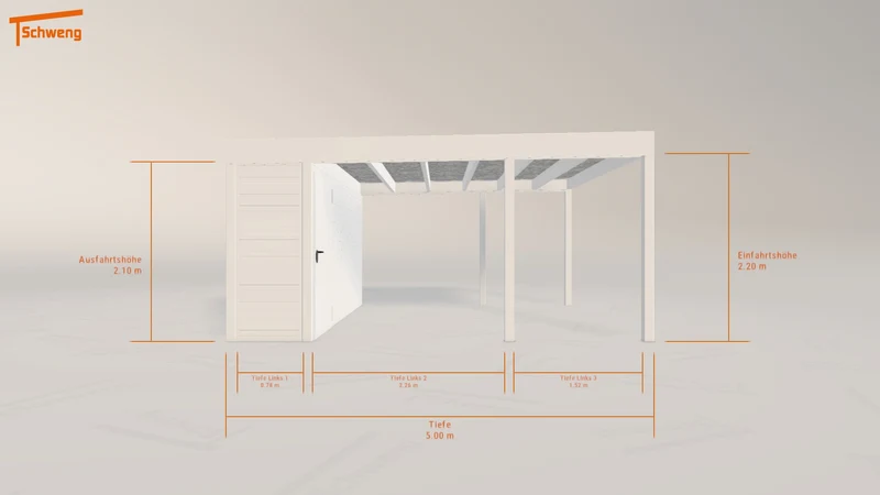 #AT Schweng Flachdachcarport C600+ (ID bk7qnr)
