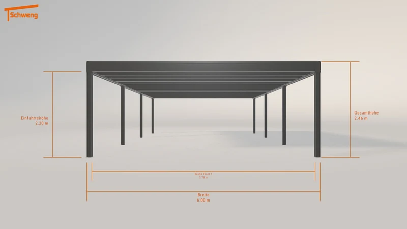 #DE Schweng Flachdachcarport C600+ (ID pbdvpb)
