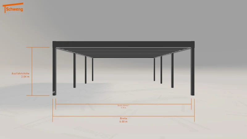 #DE Schweng Flachdachcarport C600+ (ID pbdvpb)
