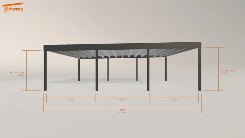 #DE Schweng Flachdachcarport C600+ (ID pbdvpb)