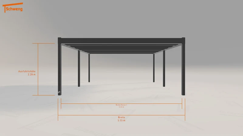 #DE Schweng Flachdachcarport C600 (ID bk7zgg)