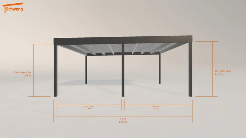 #DE Schweng Flachdachcarport C600 (ID bk7zgg)