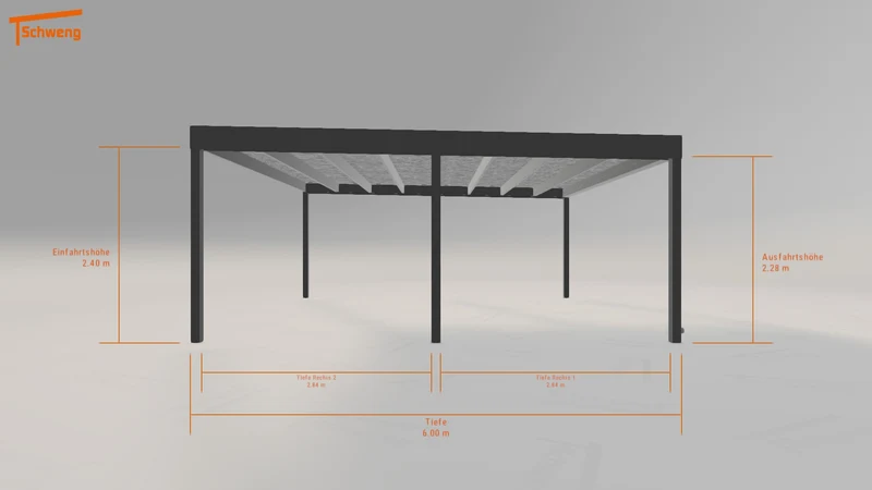 #DE Schweng Flachdachcarport C600 (ID bk7zgg)