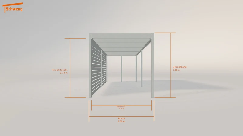 #DE Schweng Flachdachcarport C600 (ID 33kdnn)