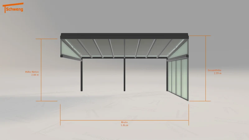 #DE Schweng Terrassenüberdachung S400 (ID 42k392)