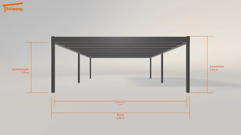 #DE Schweng Flachdachcarport C600+ (ID w3pd3y)