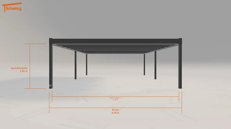 #DE Schweng Flachdachcarport C600+ (ID w3pd3y)