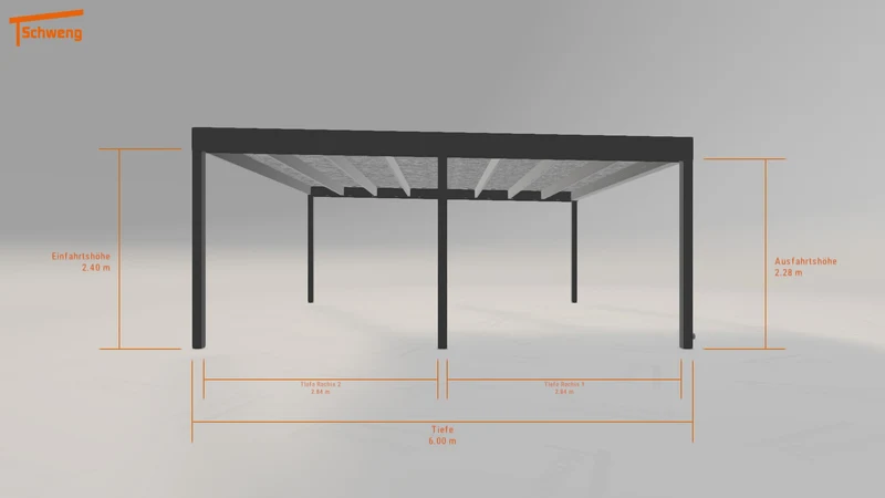#DE Schweng Flachdachcarport C600 (ID 9w53w4)