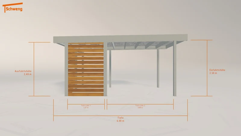 #CH Schweng Flachdachcarport C600+ (ID qdn7rz) #MTG