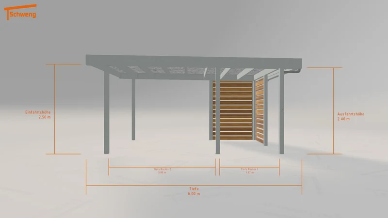 #CH Schweng Flachdachcarport C600+ (ID qdn7rz) #MTG