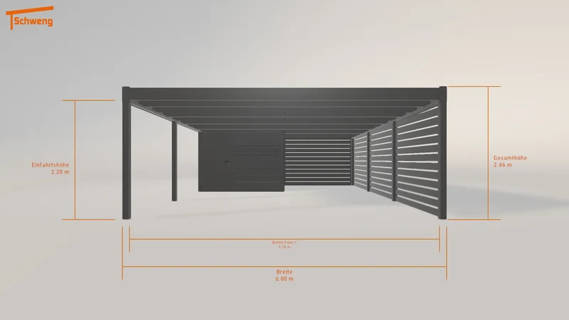 #DE Schweng Flachdachcarport C600 (ID 9w54qq) #MTG