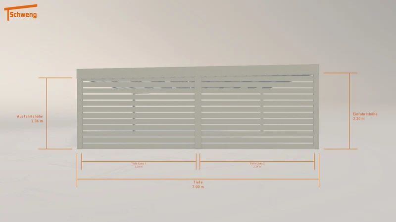 #DE Schweng Flachdachcarport C600 (ID k2gd8q)