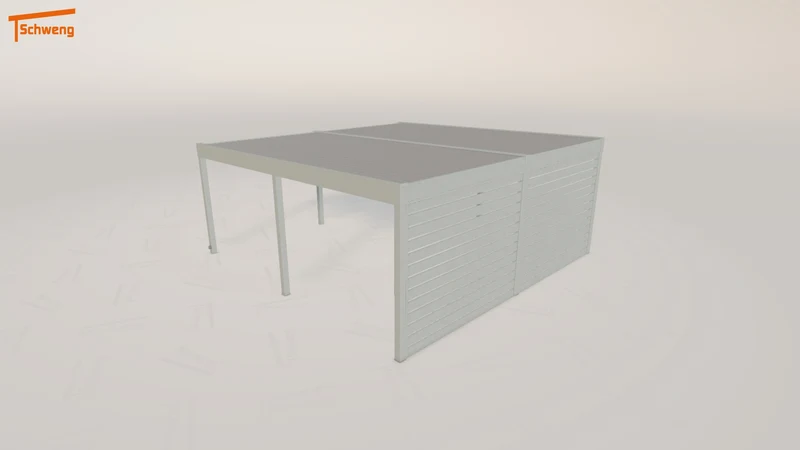 #DE Schweng Flachdachcarport C600 (ID mjqk44)
