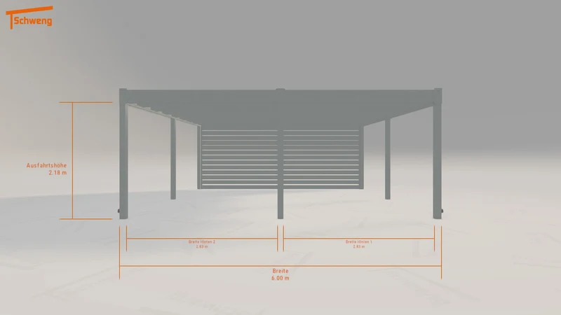 #DE Schweng Flachdachcarport C600 (ID mjqk44)