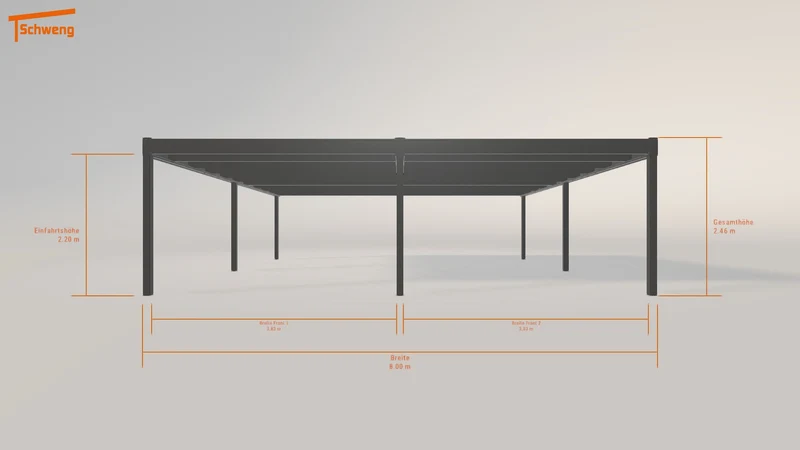 #DE Schweng Flachdachcarport C600 (ID mjqkyr)
