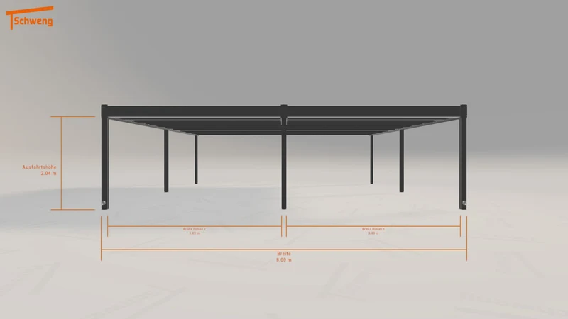 #DE Schweng Flachdachcarport C600 (ID mjqkyr)