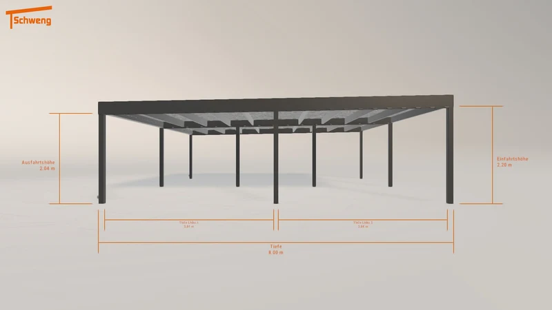 #DE Schweng Flachdachcarport C600 (ID mjqkyr)